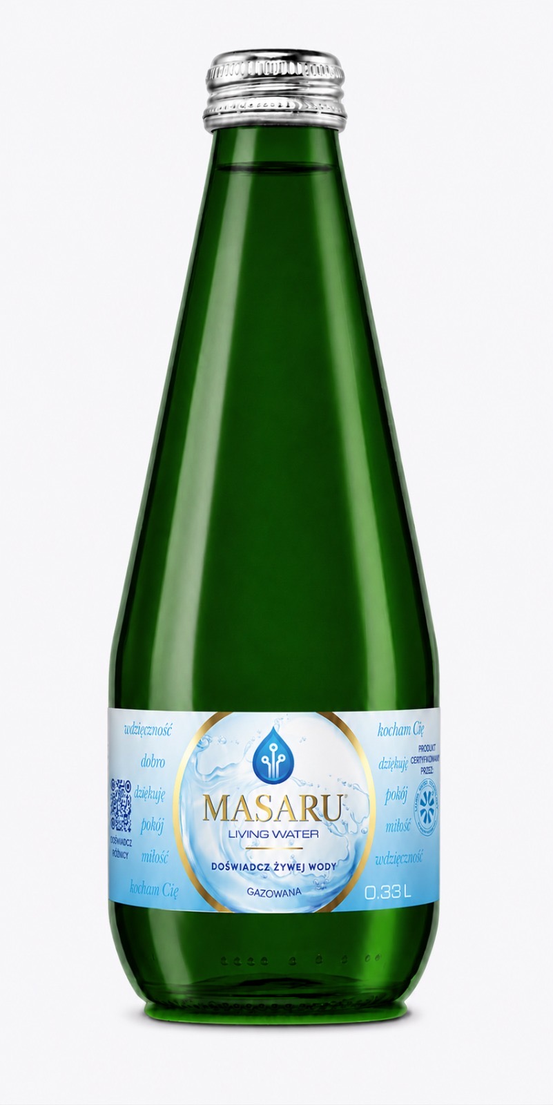 Masaru Living Water — butelka szklana 0,33l gazowana
